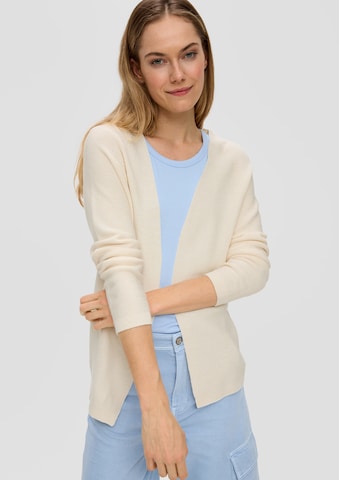 s.Oliver Gebreid vest in Beige: voorkant