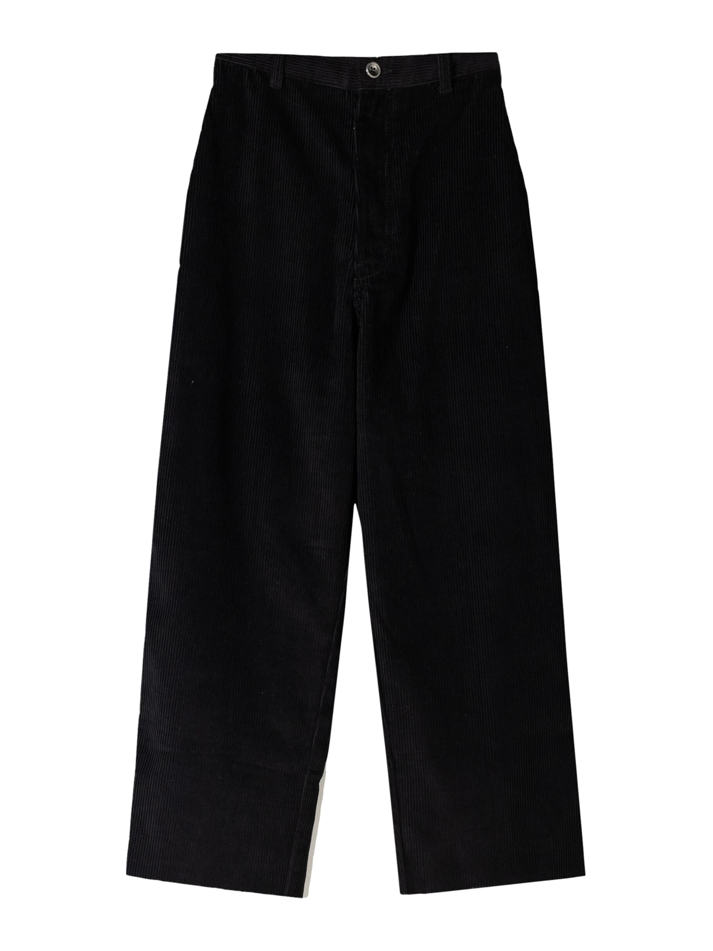 Bershka Wide Leg Housut värissä musta: etupuoli