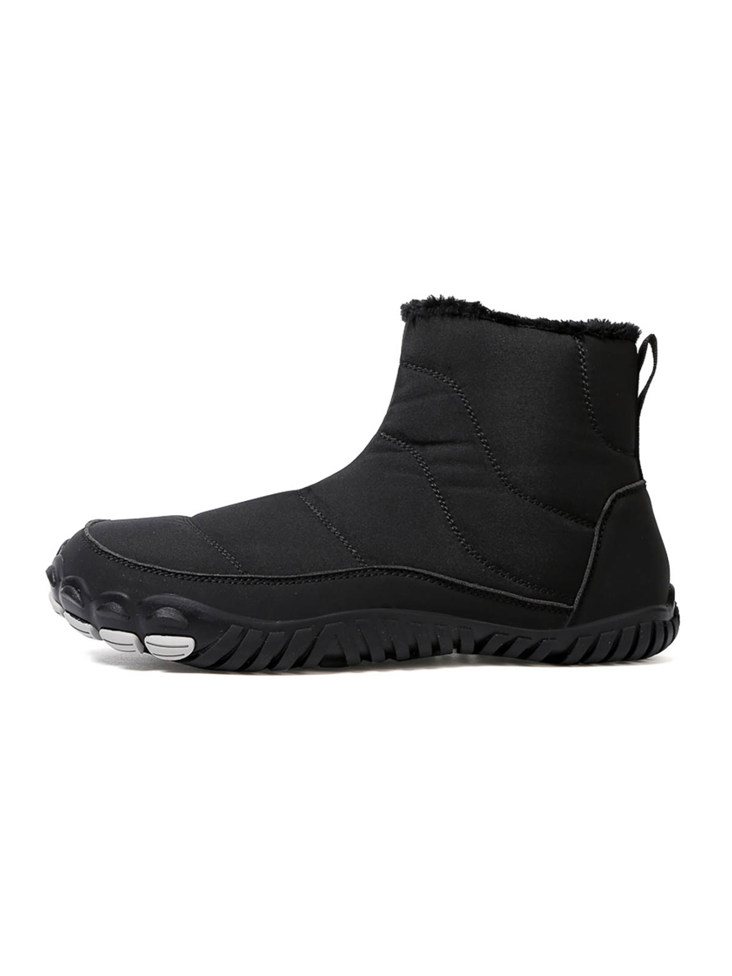 DOTALES Lace-Up Boots 'DOTALES - WarmStep Barfußschuhe' in Black: front
