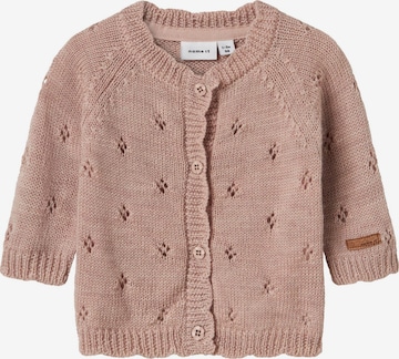 NAME IT Gebreid vest in Roze: voorkant