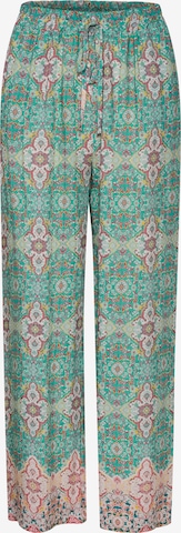 Cream Pleat-front trousers 'Lora' in Blue: front
