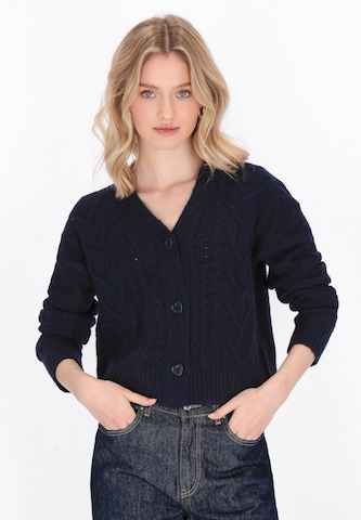 MYMO Gebreid vest in Blauw: voorkant