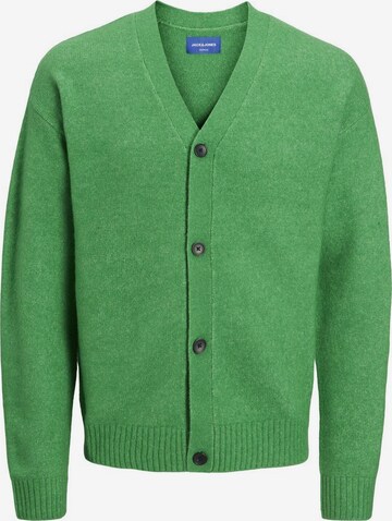 JACK & JONES Knit Cardigan in Green: front