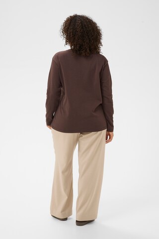 KAFFE CURVE - Camisa 'KCHellen' em castanho