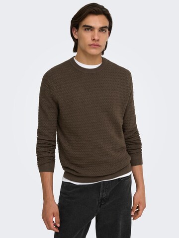 Pullover 'ONSLoui' di Only & Sons in marrone