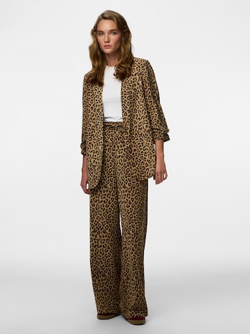 PIECES Широкий Штаны 'PCBOSELLA' в Бежевый