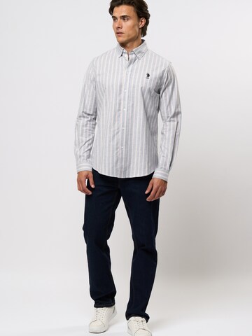 U.S. POLO ASSN. Regular Fit Paita 'Rolf' värissä harmaa