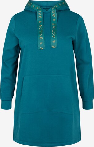 Active by Zizzi Sweatshirt 'ATAKWA' in Groen: voorkant