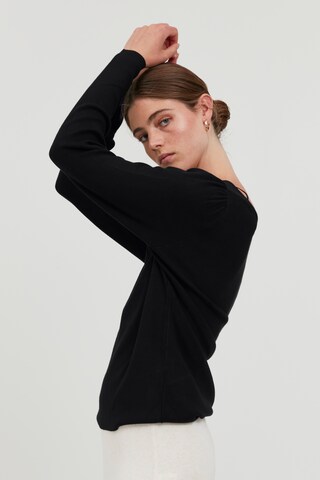 ICHI Sweater 'RUVERA' in Black: front