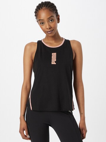 PUMA Sporttop in Schwarz: Vorderseite