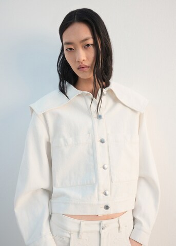 MANGO Between-Season Jacket 'Marine' in White