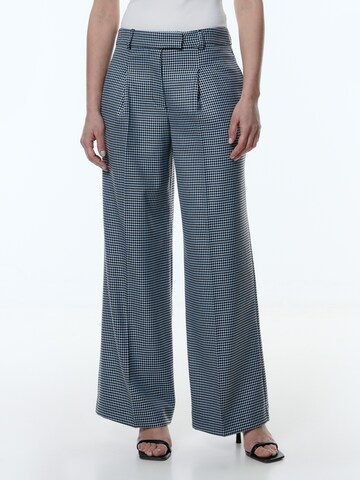 EDITED Wide leg Broek 'Anny' in Blauw: voorkant