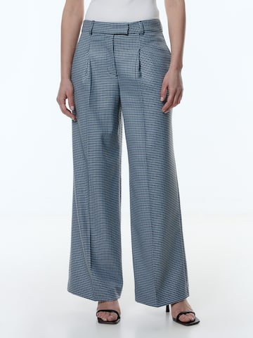 EDITED Wide leg Broek 'Anny' in Blauw: voorkant