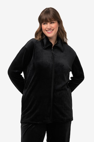 Ulla Popken Sweatjacke in Schwarz: predná strana