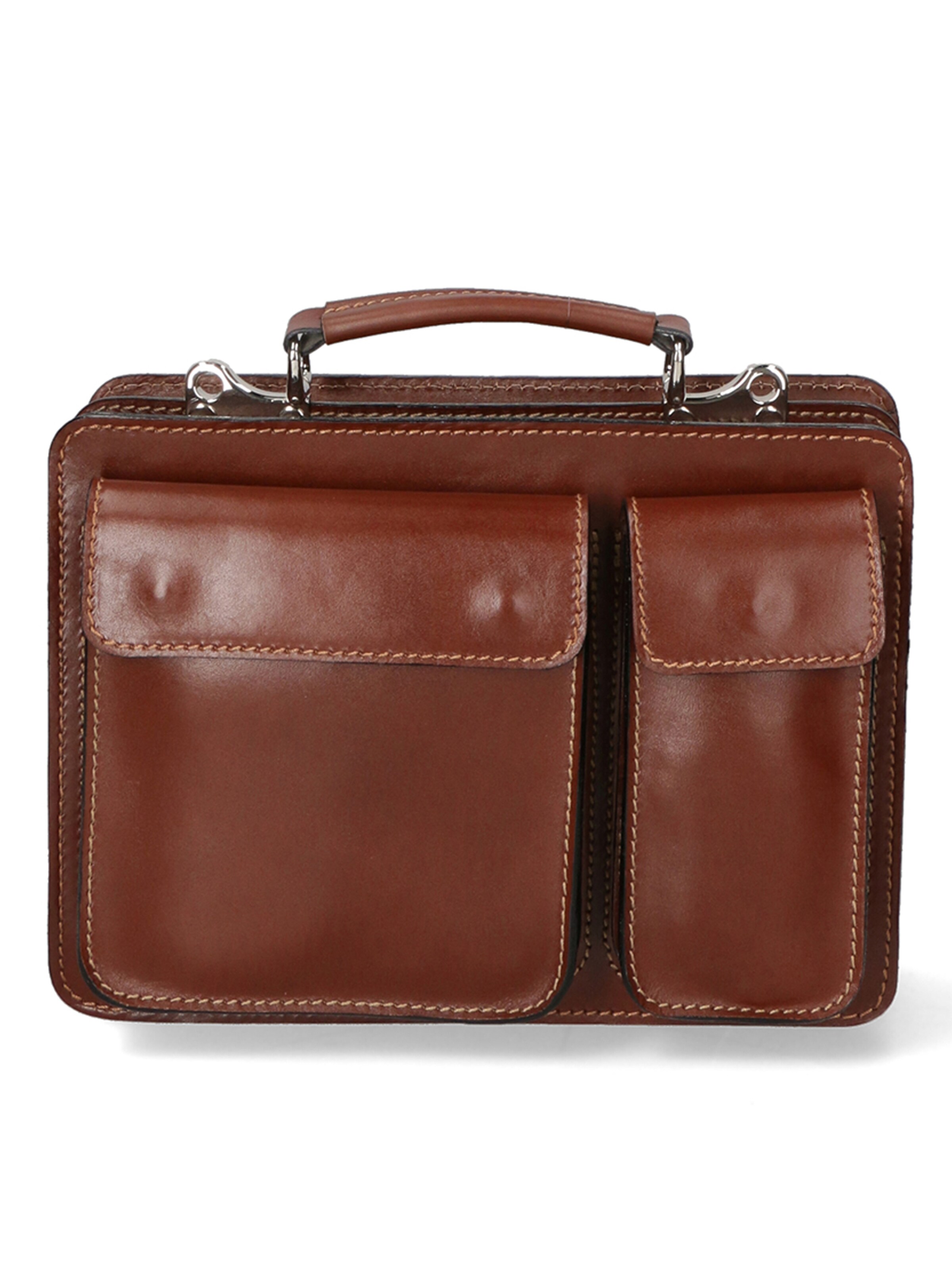 Porte-documents faina en marron : devant