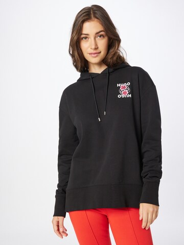 HUGO Red Sweatshirt 'Dreala 2' in Black: front