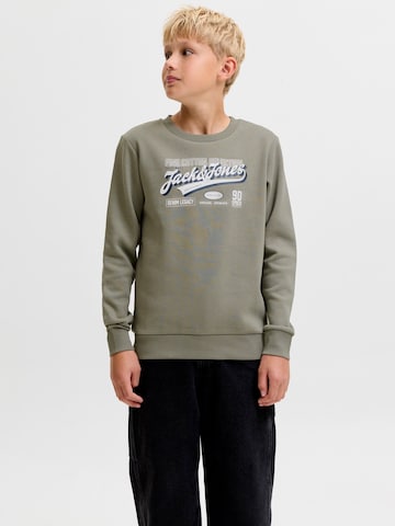 Bluză de molton de la Jack & Jones Junior pe verde: față