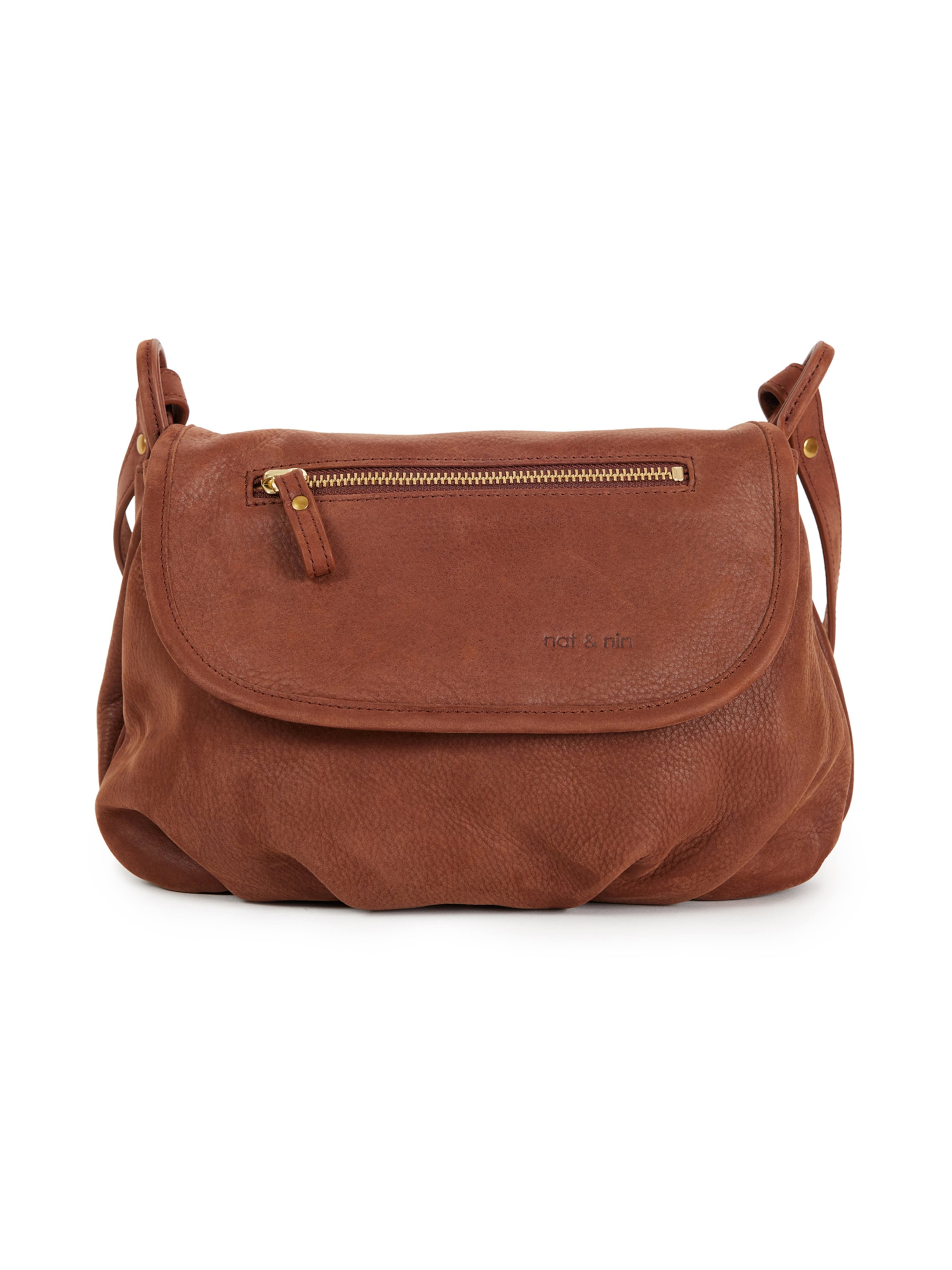 Nat&Nin Τσάντα ώμου 'Jen' σε καφέ: μπροστά