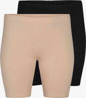 Zizzi Skinny Pants in Beige: front