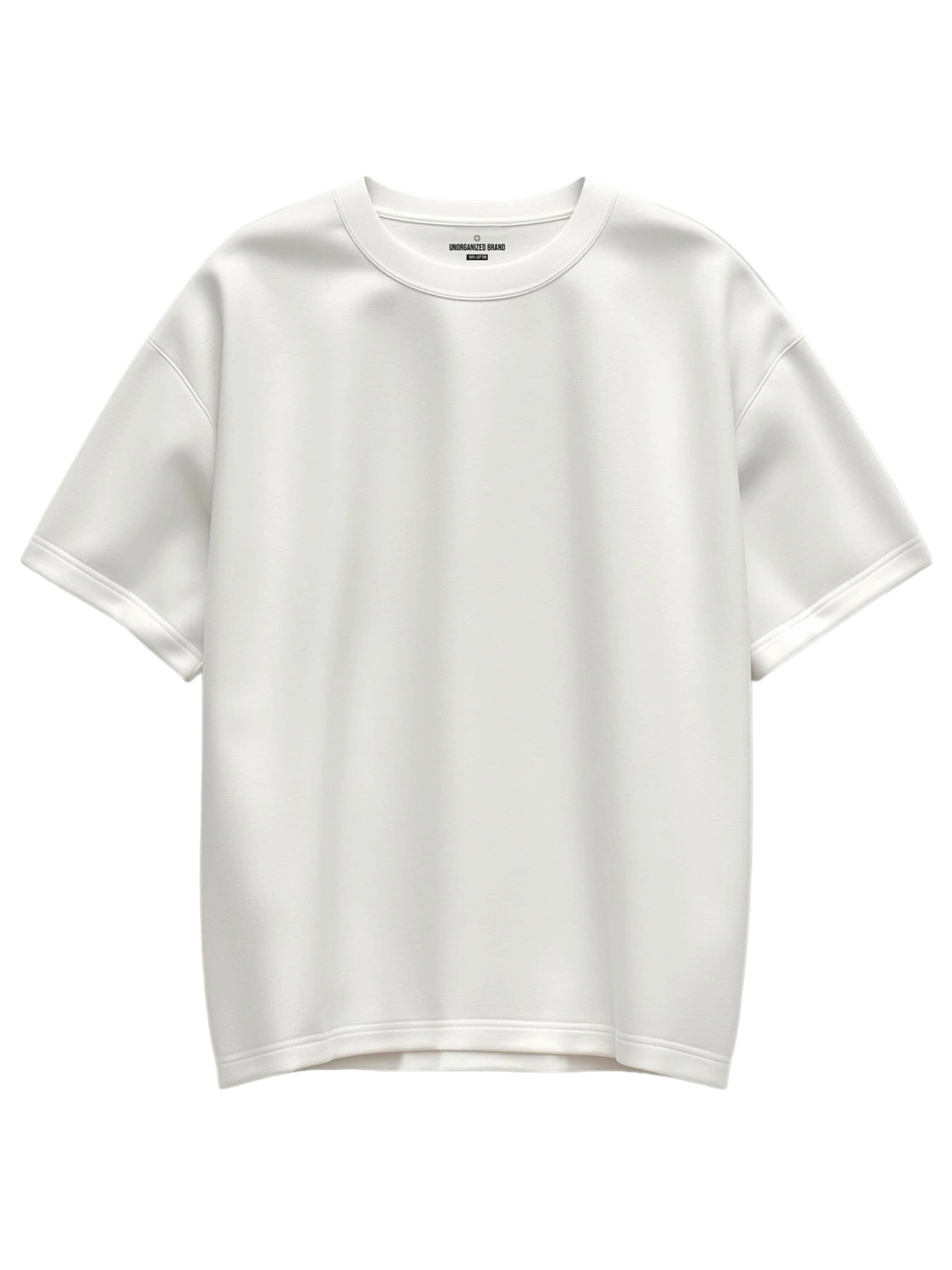 T-Shirt 'SCHWERES COMFORT T15' UNORGANIZED BRAND en blanc : devant