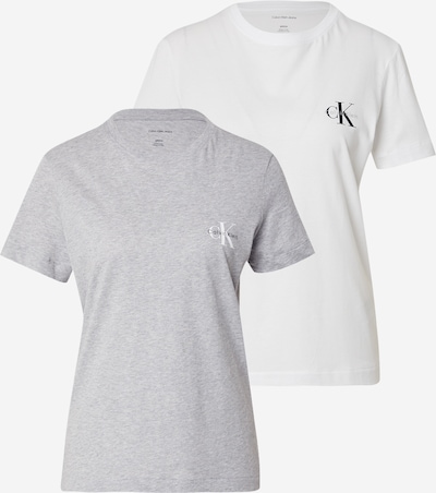 Calvin Klein Jeans Majica veličine XS u siva / crna / bijela, Pregled proizvoda