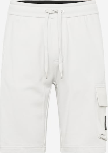 Calvin Klein Jeans Pantalon cargo en gris clair / noir / blanc, Vue avec produit