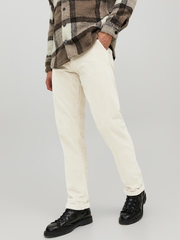 Regular Pantalon 'Pablo' JACK & JONES en gris : devant