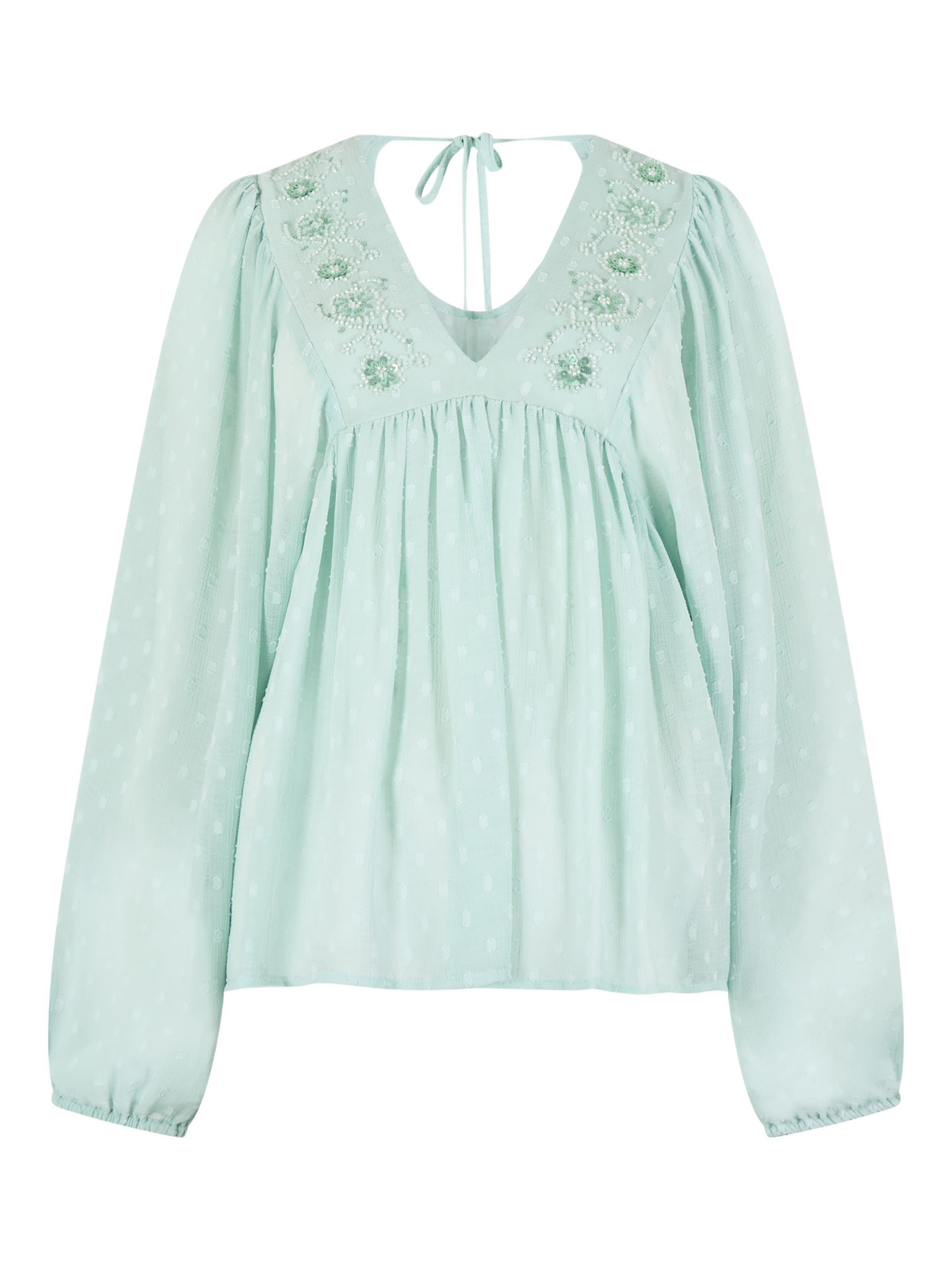 Apricot Bluse in Blau: Vorderseite