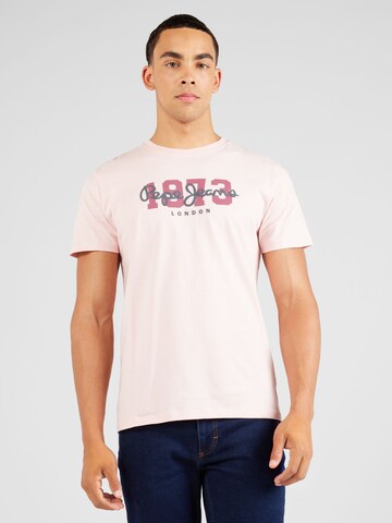 T-Shirt 'WOLF' Pepe Jeans en rose : devant