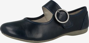 JOSEF SEIBEL Ballet Flats with Strap 'Fiona' in Blue: front