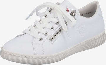 Rieker Обувки с връзки в бяло: отпред