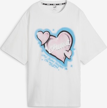 PUMA Performance Shirt 'Game Love' in White: front