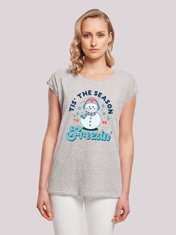 F4NT4STIC Shirt 'Tis The Season to Be Freezin' in Grey: front