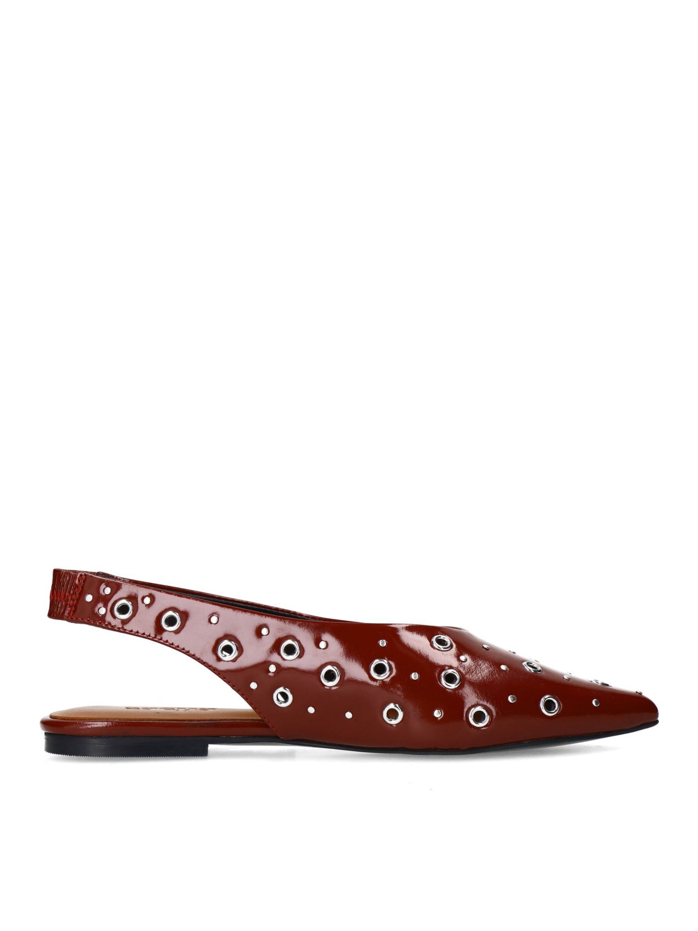 SACHA Ballet Flats with Strap in Red