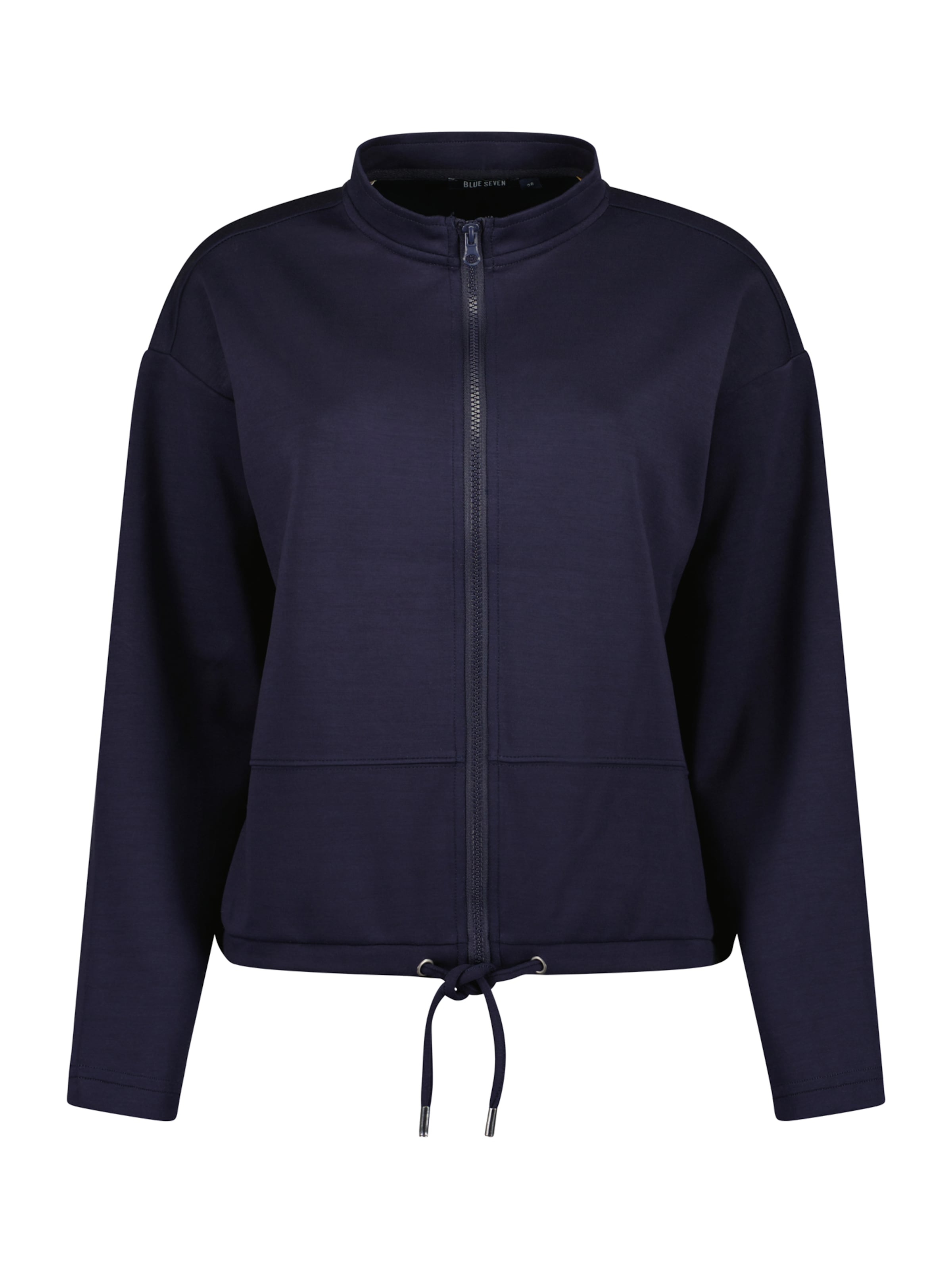 BLUE SEVEN Zip-Up Hoodie in Blue: front