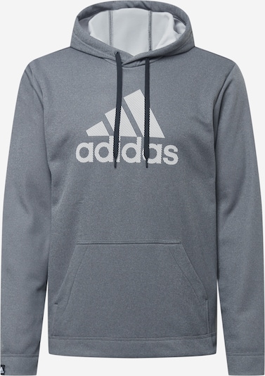 ADIDAS PERFORMANCE Sportsweatshirt in graumeliert / weiß, Produktansicht