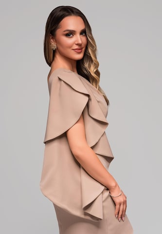 Robe de soirée Ombre en beige