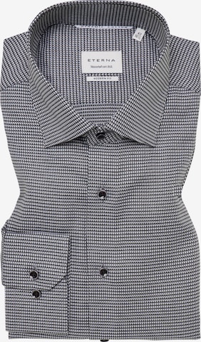 ETERNA Regular fit Zakelijk overhemd in Zwart: voorkant