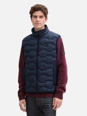TOM TAILOR Bodywarmer 'Hybrid' in Blauw: voorkant