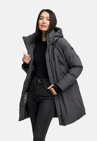 NAVAHOO Mantel 'Winterzart 14' in Grau: Vorderseite