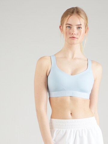 NIKE Bustier Sport bh 'INDY' in Blauw: voorkant