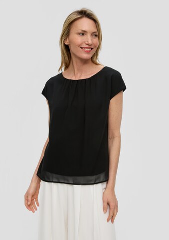 s.Oliver BLACK LABEL Bluse in Schwarz: predná strana