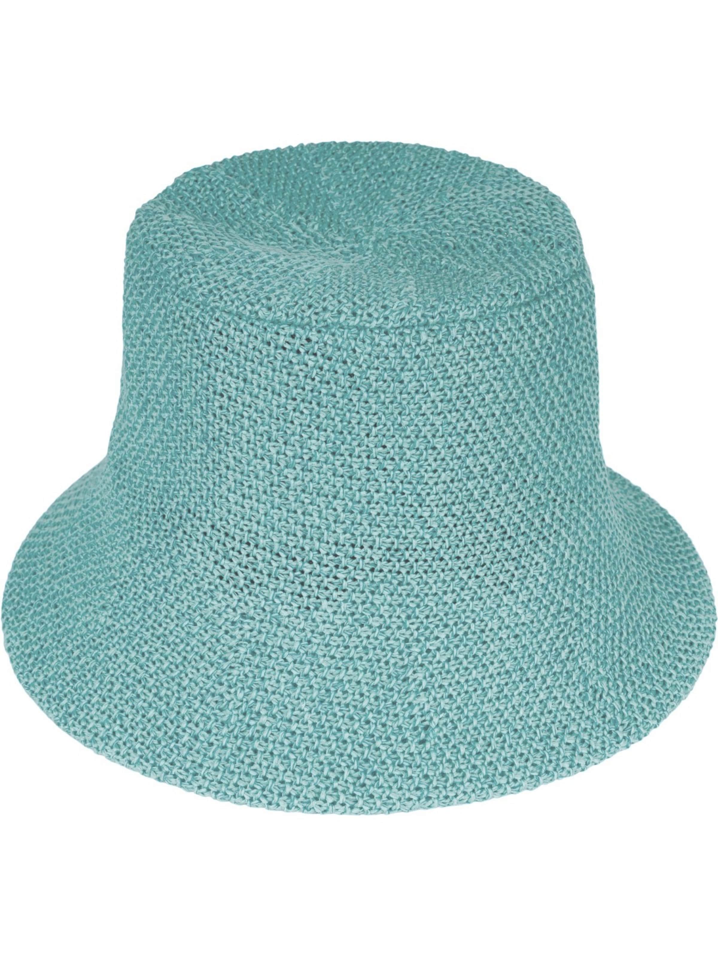 styleBREAKER Hut 'Fischerhut aus Papierstroh - Knautschhut'‌‌ in Blau