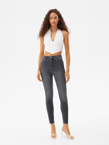 Bershka Skinny Farmer - szürke