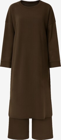 Elara Hausanzug in Braun: Vorderseite