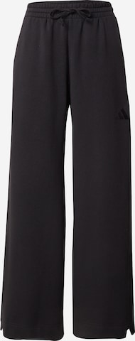 juoda ADIDAS SPORTSWEAR Plačios klešnės Kelnės 'All Szn': priekis