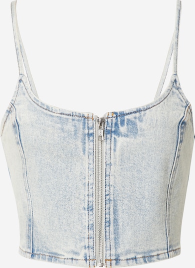 Monki Top | moder denim barva, Prikaz izdelka