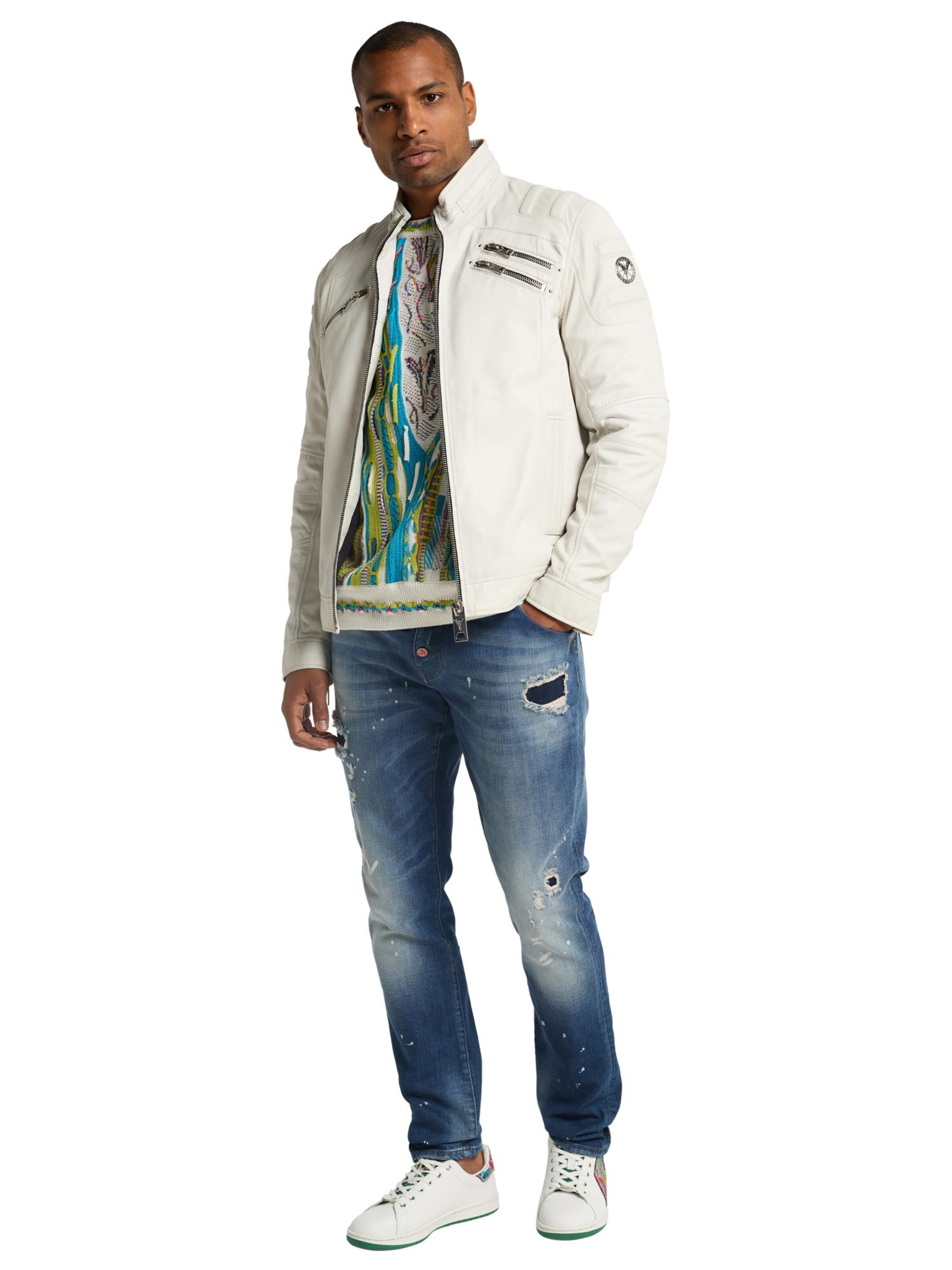 Carlo Colucci Jacke ' Joker ' in Weiß