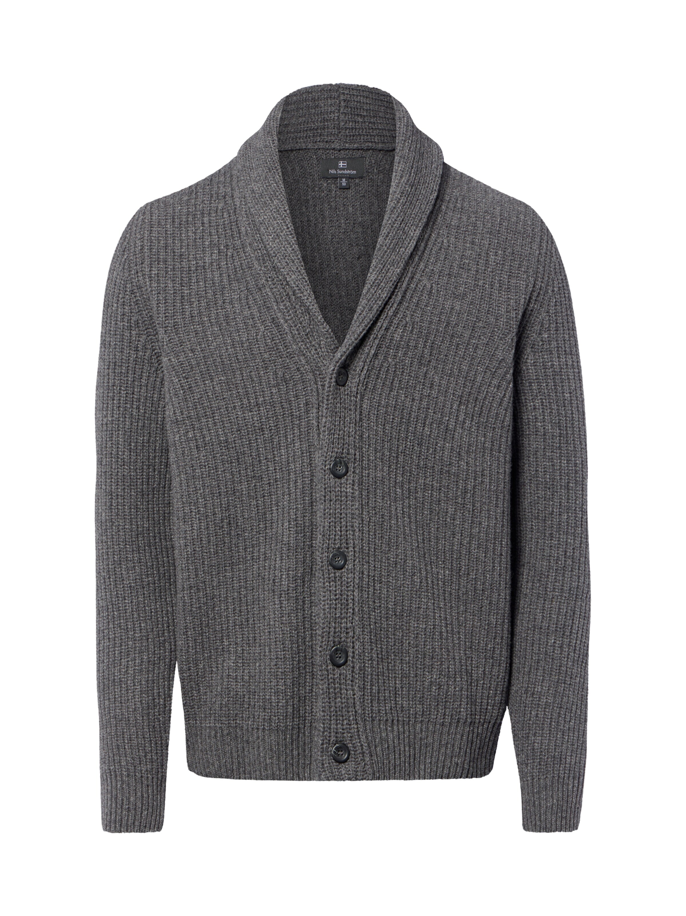 Nils Sundström Strickjacke in Grau: Vorderseite