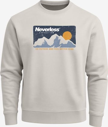 Neverless Sweatshirt 'Neverless Expedition' in Beige: Vorderseite